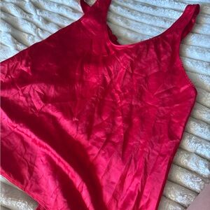 Victoria's Secret satin silk Red Top
